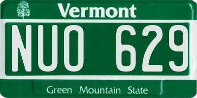 VT license plate NUO629