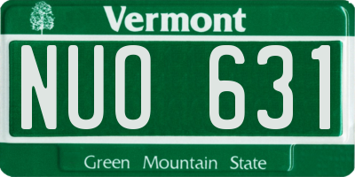VT license plate NUO631