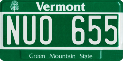 VT license plate NUO655