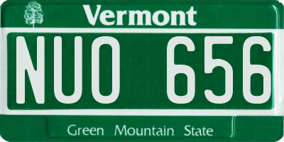 VT license plate NUO656