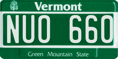 VT license plate NUO660