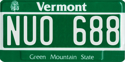 VT license plate NUO688