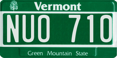 VT license plate NUO710