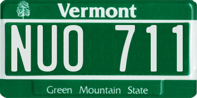 VT license plate NUO711