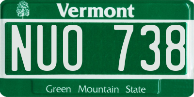 VT license plate NUO738