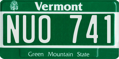 VT license plate NUO741