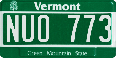 VT license plate NUO773