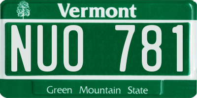 VT license plate NUO781
