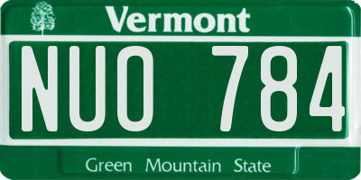 VT license plate NUO784