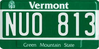 VT license plate NUO813