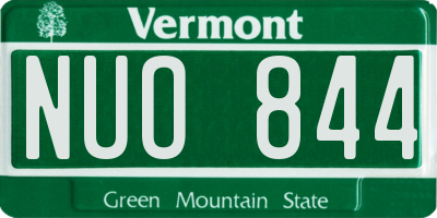 VT license plate NUO844