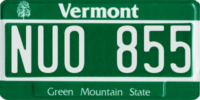 VT license plate NUO855