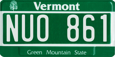 VT license plate NUO861
