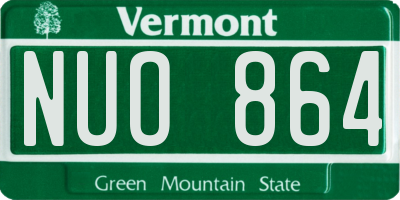 VT license plate NUO864