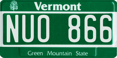 VT license plate NUO866