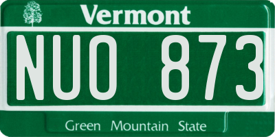 VT license plate NUO873