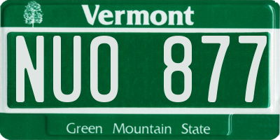 VT license plate NUO877