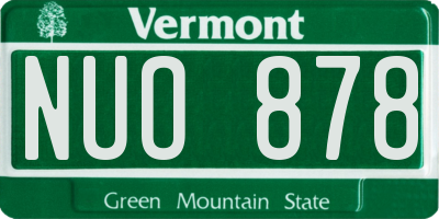 VT license plate NUO878