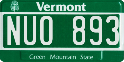 VT license plate NUO893