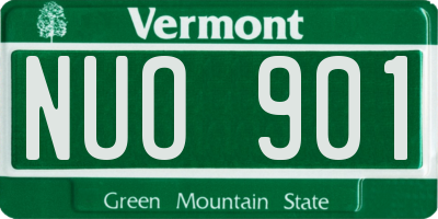 VT license plate NUO901