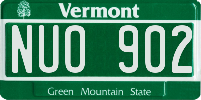 VT license plate NUO902