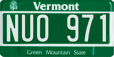 VT license plate NUO971