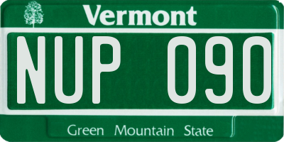 VT license plate NUP090