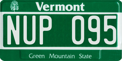 VT license plate NUP095