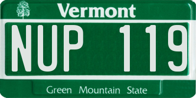 VT license plate NUP119