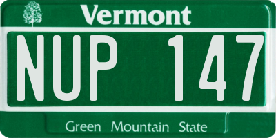 VT license plate NUP147