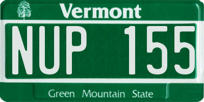 VT license plate NUP155