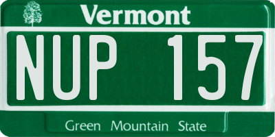 VT license plate NUP157