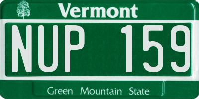 VT license plate NUP159