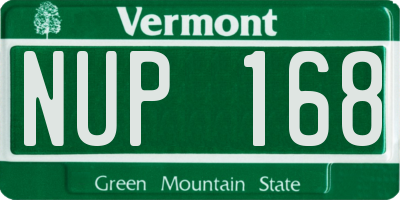 VT license plate NUP168