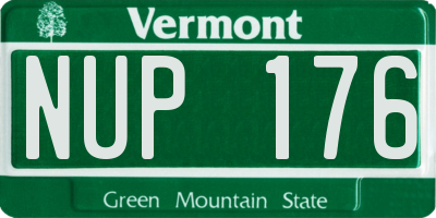 VT license plate NUP176