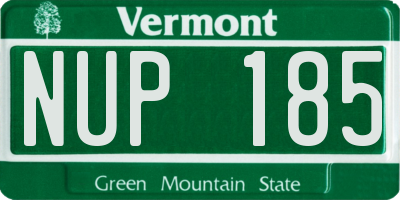 VT license plate NUP185