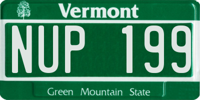 VT license plate NUP199