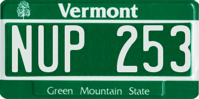 VT license plate NUP253