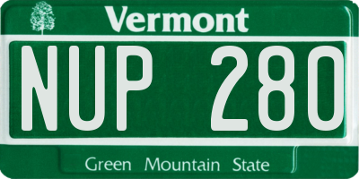 VT license plate NUP280