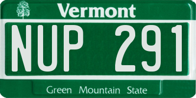 VT license plate NUP291