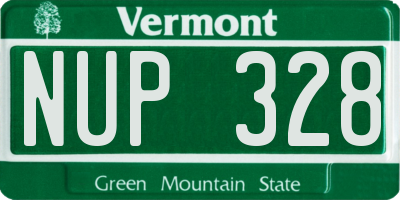 VT license plate NUP328
