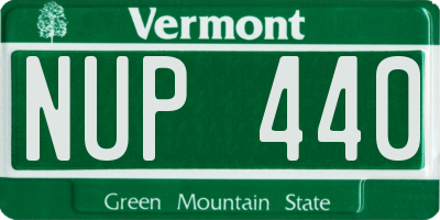 VT license plate NUP440