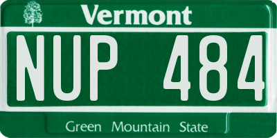 VT license plate NUP484