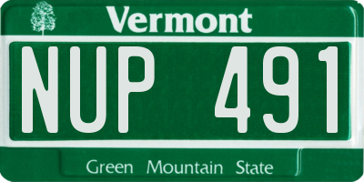 VT license plate NUP491
