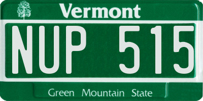 VT license plate NUP515