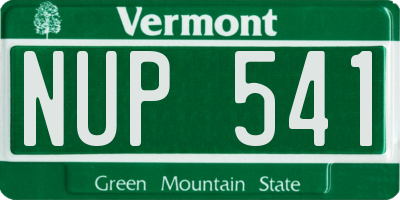 VT license plate NUP541