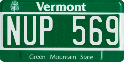 VT license plate NUP569