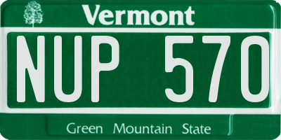 VT license plate NUP570