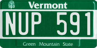 VT license plate NUP591