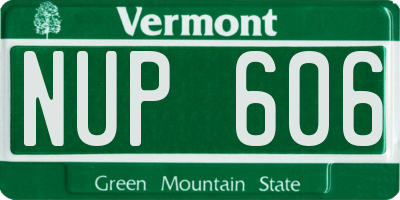 VT license plate NUP606